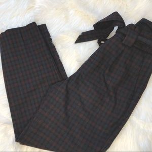 Express High Waist Paperbag Dress Pants